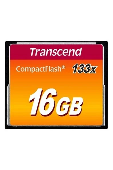 Transcend TS16GCF133 16 GB CF133 133X 90/60MB/S Compactflash Hafıza Kartı ürün görseli 1