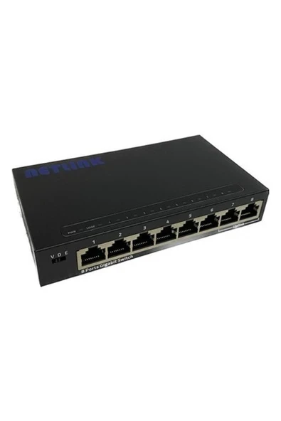 Netlink NTL8GSW 8 Port 10/100/1000 Ethernet Switch Netlink ürün görseli 1