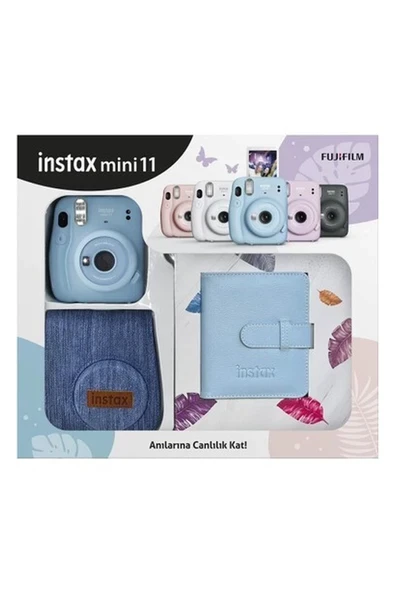 Fujifilm Instax Mini 11 Jean Çantalı Mavi Kit ürün görseli 1
