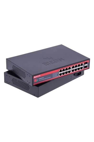 Ricon RS162GE-U 16-Port Gigabit Unmanaged Switch ürün görseli 1