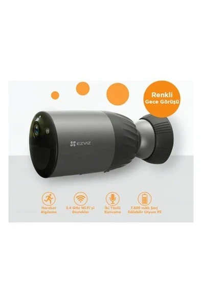 Ezviz CS-BC1C 4mp Bataryalı Wifi Dış Ortam Bullet Ip Kamera ürün görseli 1