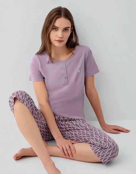 Pierre Cardin 9183 Kadın Kısa Kollu Kapri Takım ürün görseli 1