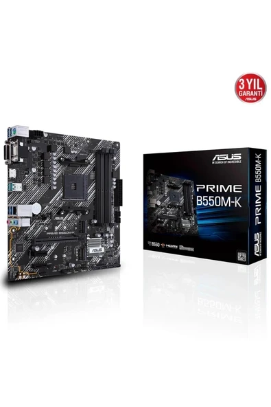 Prıme B550m-k 4600mhz(oc) Ddr4 Am4 M.2 Hdmı Vga Dvı Matx Anakart ürün görseli 1