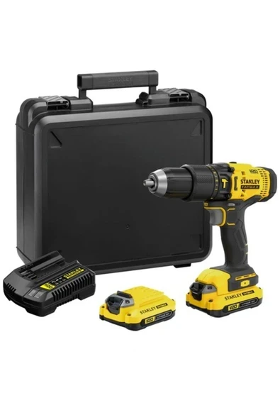 Stanley Fatmax SCD711C2K 18V 1.5AH V20 Li-Ion Çift Akülü Darbeli Matkap ürün görseli 1