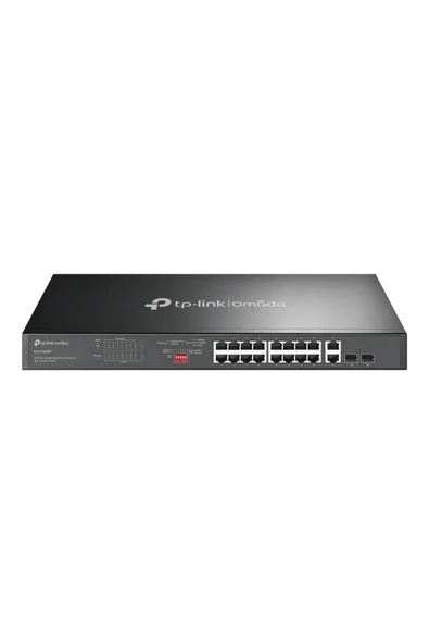DS1018GMP 16 Port 10-100-1000 Poe+ Switch 2 Port SFP Çelik Kasa Rack Mount ürün görseli 1