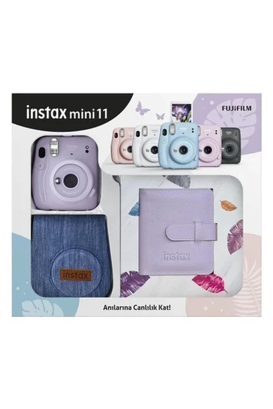 Fujifilm Instax Mini 11 Jean Çantalı Lila Kit ürün görseli 1