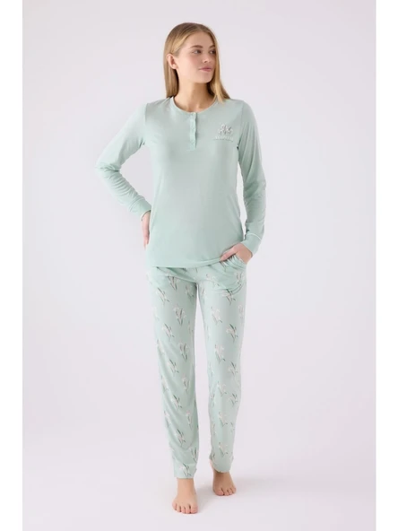 Arnetta 3063 Uzun Kollu Kadın Pijama Takımı ürün görseli 1