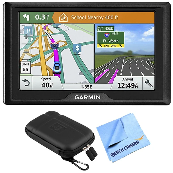 Garmin Drive 51 LM GPS Navigator (US) Sche w/EVA Hard Case & Microfiber Kumaş (010-0167-11) ürün görseli 1