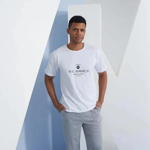 Kly 2104 Erkek  O.Yaka Pijama Takım ürün görseli 1