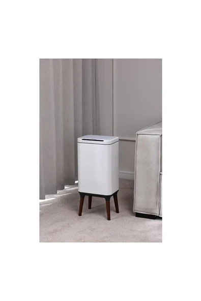 Mase Mode MAS9711W-13L Çöp Kovası 13L Ahşap Ayaklı Sensörlü Ozon Özellikli ürün görseli 1