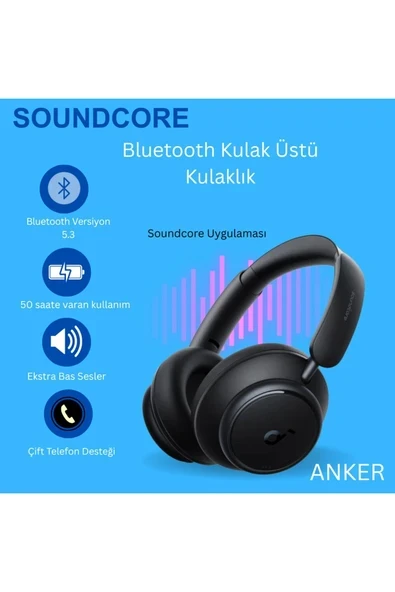LDAC Hi Res Kablosuz Ses Aktarımı -Aktif Gürültü Önleyici Bluetooth Kablosuz Kulaklık ürün görseli 1