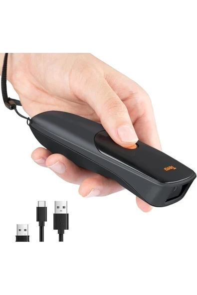 snShop 1300 Kablosuz 1D 2D QR Barkod Okuyucu | Mini Taşınabilir 3in1 (Bluetooth, 2.4G, USB) | Cep ürün görseli 1