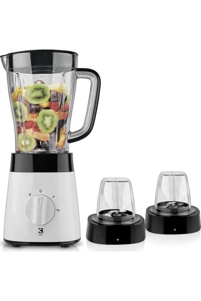 Beyaz Sürahi Blender, Çok Fonksiyonlu Öğütücü ve Hazneli Tasarım ürün görseli 1