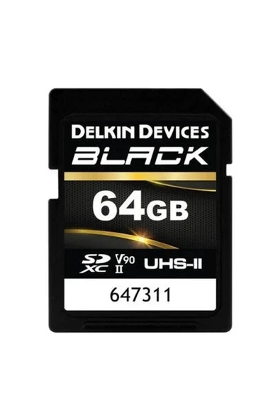 DELKIN DEVICES BLACK 64GB SD UHS-II U3 V90 Hafıza Kartı ürün görseli 1