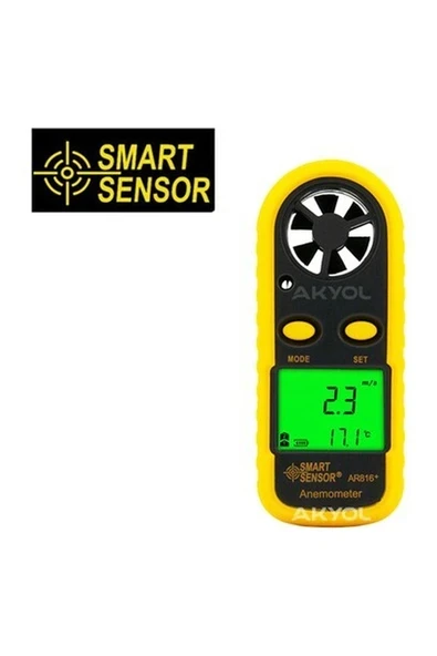 Smart Sensor Ar 816 Rüzgar Hizi ve Sicaklik Ölçer Anemometre ürün görseli 1