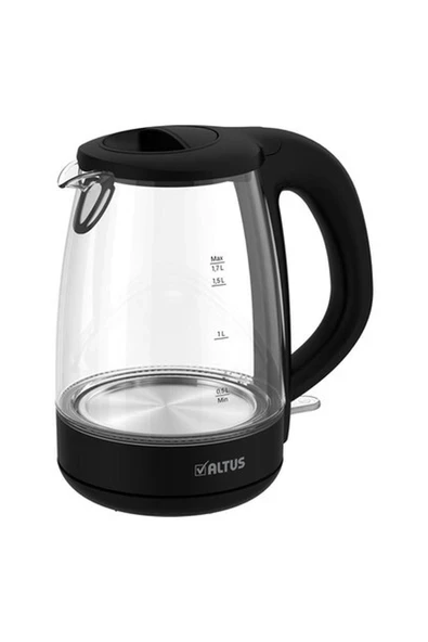Siyah Cam Kettle 1,7 Lt, Gizli Rezistans, Şık ve Kullanışlı Tasarım ürün görseli 1
