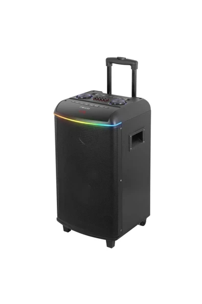 MD-90BT Bykalite Boomer 80W 2 Adet UHF Mikrofonlu USB+TF+AUX+ Bluetooth Destekli Siyah Profes ürün görseli 1