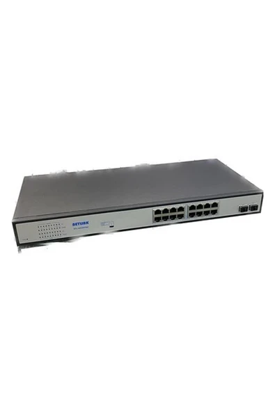Netlink NTL16G2SFPAF 16 Port 10/100/1000+2 Sfp Poe Switch 300W ürün görseli 1