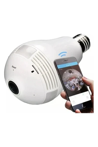 Gfc Life Store Ampul Şeklinde Kablosuz Panoramik Ip Kamera ürün görseli 1