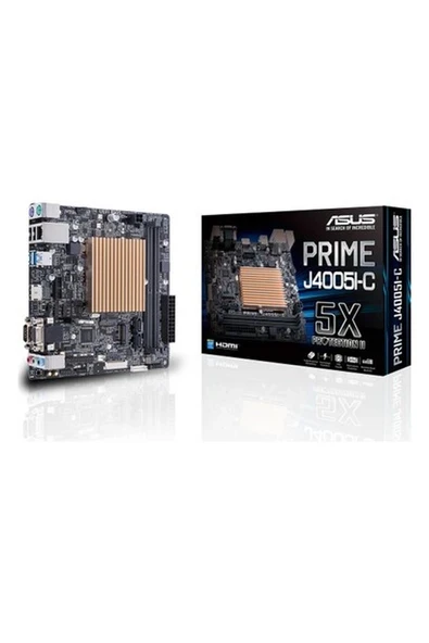 Asus Prıme J4005I-C Intel J4005 Celeron J4005 Cpu DDR4 2400 Lvds Hdmı Vga M2 Usb3.1 Com Mini Itx(Prıme J4005I-C) Anakart ürün görseli 1