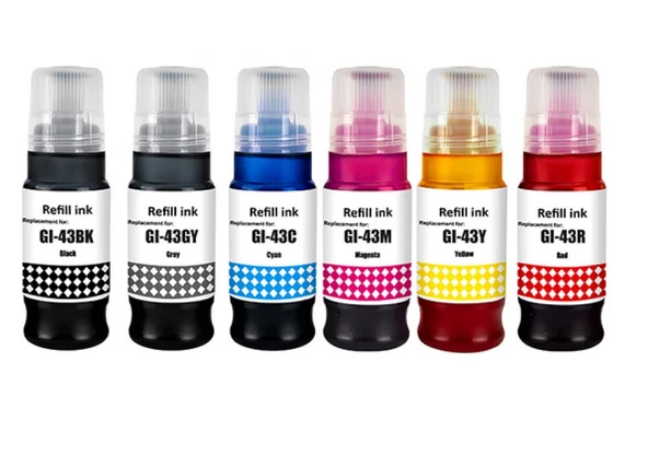 Canon Uyumlu Gı-43 Mürekkep Set / (6 RENK) Pixma G540 / G640 ürün görseli 1