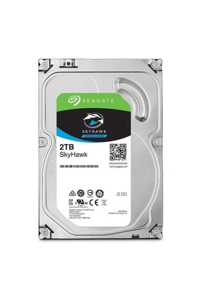 Seagate Skyhawk 2 Tb 64MB 5900RPM  Sata3.0  7/24 Dvr,nvr Için Güvenlik HDD ürün görseli 1