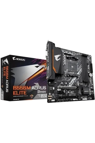 Gıgabyte B550m Aorus Elıte Ddr4 Hdmı Dvı Pcıe 16x V4.0 Am4 Atx ürün görseli 1