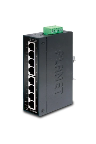 Endüstriyel Tip Yönetilemeyen Switch (Industrial Unmanaged Switch) 8-Port 10/100/1000Mbps& ürün görseli 1