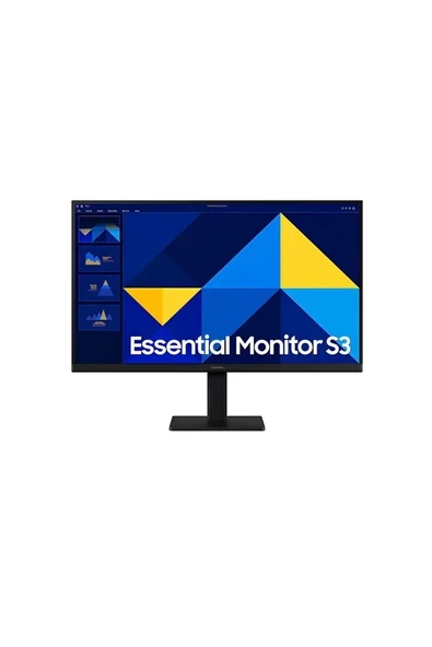 Samsung Essential S3 LS24D300GAUXUF 24" 5 Ms 100hz Fhd IPS  Siyah Monitör ürün görseli 1