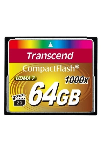 Transcend TS64GCF1000 64 GB Cf 1000X Ultimate 160/120MB/S Compactflash Hafıza Kartı ürün görseli 1