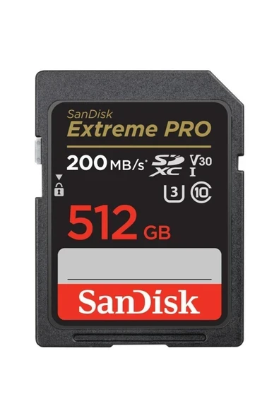 Extreme Pro 512gb 200/140mb/s Sdxc V30 Uhs-ı U3 Hafıza Kartı Sdsdxxd-512g-gn4ın ürün görseli 1