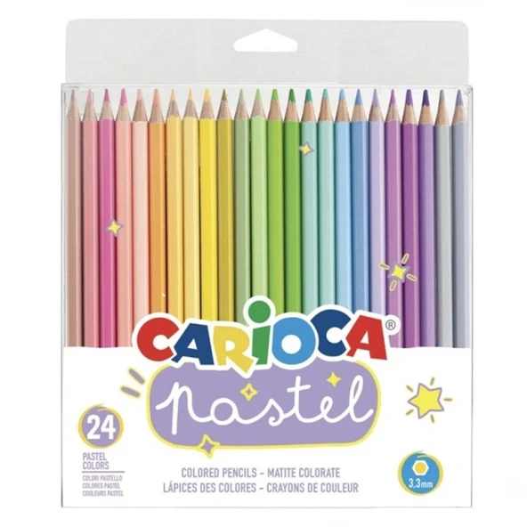 Pastel Renkli Kuru Boya Kalemi 24'lü - Resim 3