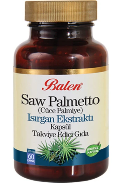 Saw Palmetto Isırgan Ekstraktı Çinko 60 Kapsül Cüce Palmiye ürün görseli 1