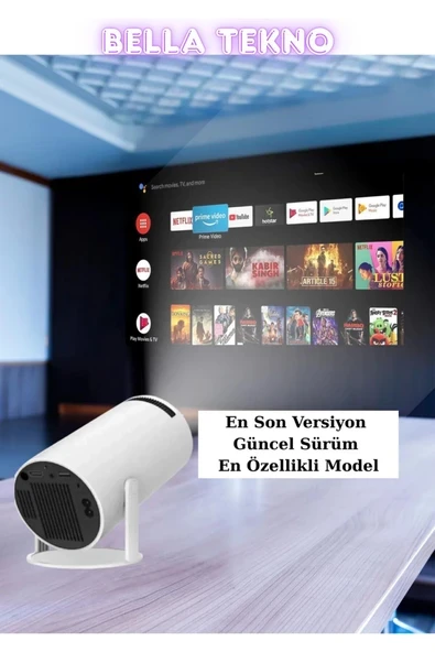 Taşınabilir Android Projeksiyon Cihazı, HDMI, USB ve Wifi ile yüksek görüntü kalitesi ürün görseli 1