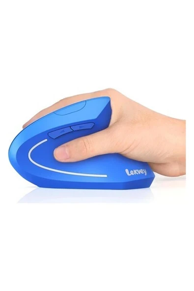 Lekvey Dikey Kablosuz Ergonomik Mouse, Şarj Edilebilir 2.4g Optik - Mavi ürün görseli 1