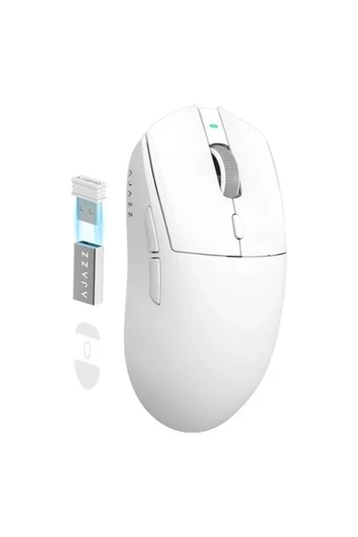 AJ139 Pro x Superlıght Kablosuz Oyun Faresi,ultra HAFIF(59G),PIXART PAW3395 Optik SENSÖR,26000 Dpı,2.4ghz/usb C Kablolu,ergonomik,6 Programlanabilir DÜĞME,200 Saat Pil Ömrü,pc/mac Için - Beyaz ürün görseli 1