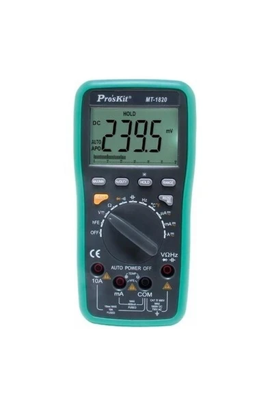 Pro's Kit MT-1820 3 5/6 Dijital Multimetre . Çift Ekran . USB Veri Iletimi . Auto / Manuel Range ürün görseli 1
