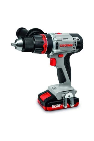 Crown Çift Vitesli Akülü Vidalama 20V-2AH CT21076HMX-2 Bmc | Bakır Sargılı Çift Akülü Şarjlı Matkap ürün görseli 1