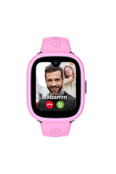 Watch 5 Plus Akıllı Çocuk Saati - Görüntülü Arama, Gps, Sos, Sağlık Takibi, Güvenli Alan Pembe ürün görseli 1