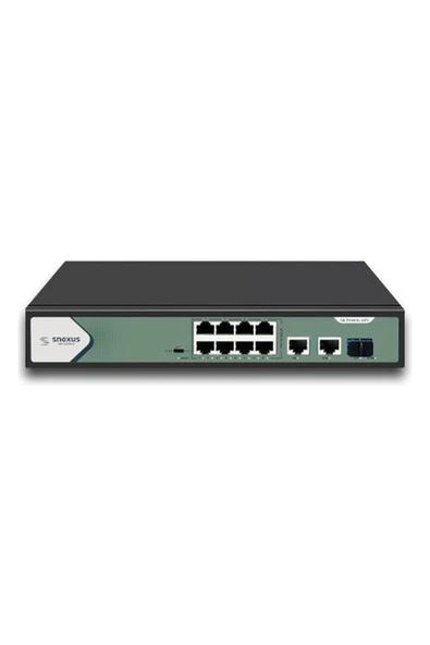Snexus Networks SN-ES1300-10FP 8 x 10/100 Poe Port + 2 x 10/100/1000M RJ45 Uplink Port + 1 x Sfp Fiber Port (120 Watt Poe) Switch ürün görseli 1
