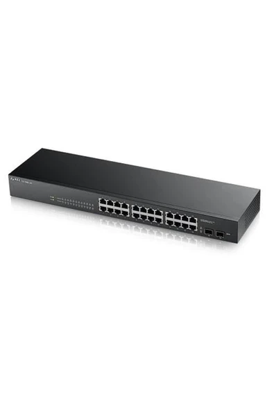 24port GS1900-24 GIGABIT 2X SFP Yönetilebilir Switch RackMount ürün görseli 1