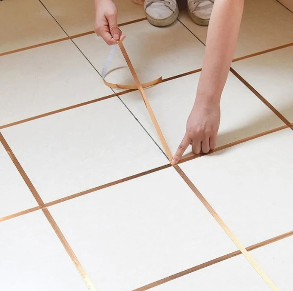 1 cm 50 Metre Gold Fayans Arası Şerit Bant ürün görseli 1