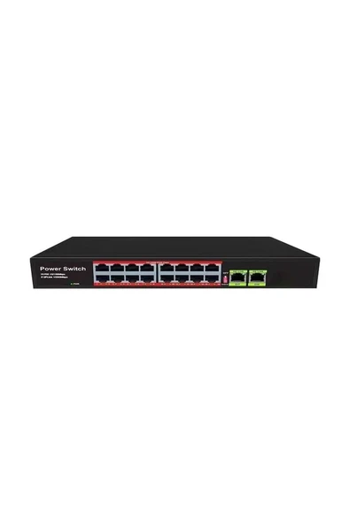 Hadron HD16 Poe Swıtch 16 Port 2 Uplink 16+2 10/100/1000 Mbps ürün görseli 1