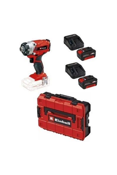 Einhell Te-Cı 18/1 Li - Solo Torklu Darbeli Matkap + 2 x 4 Ah Starter Kit Akü (Çanta Dahil) ürün görseli 1
