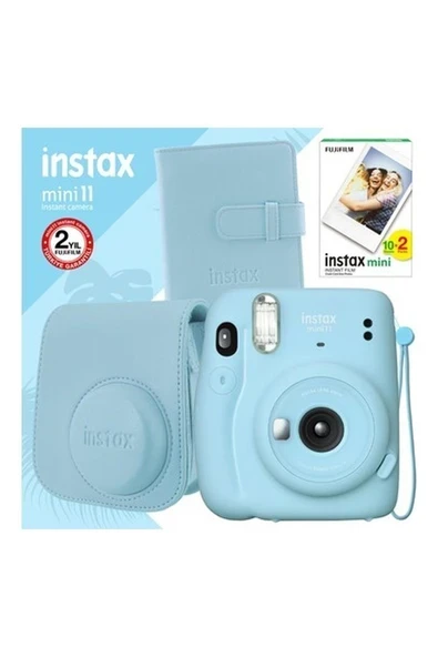 Instax Mini 11 Mavi Fotoğraf Makinesi ve Kare Albümlü Seti 11 ürün görseli 1