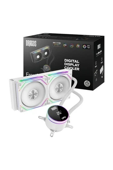 Dragos Frostbite 240 Intel-Amd 240MM Isı Göstergeli Argb Beyaz Sıvı Soğutucu ürün görseli 1