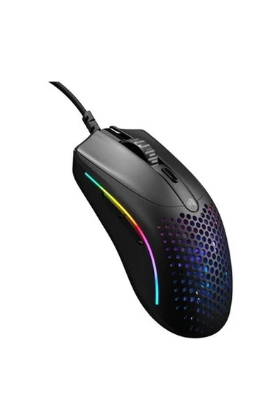 Model O 2 Mini Kablolu Siyah Oyuncu Faresi: Hafif 49 Gram, 26K Optik Sensör, 80 Milyon Tıklama, 6 Programlanabilir Düğme, Küçük Ellere Uygun Fare, Fps, Mmo, Moba, Battle Royal Faresi ürün görseli 1