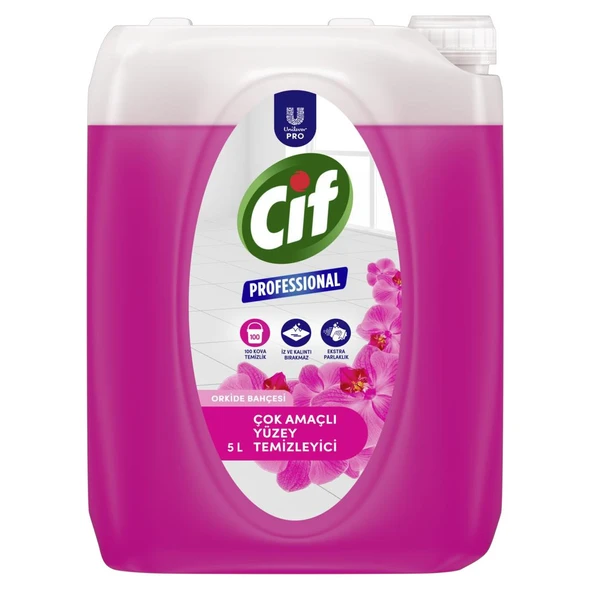 U-Pro Cif Çok Amaçlı Yüzey Temizleyici Orkide Bahçesi 5 Litre  Etkili Temizlik ve Kalıcı Ferahlık ürün görseli 1