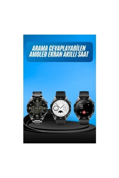 Resveq Amoled Ekran 3 Kordonlu Akıllı Saat 5.0 Bluetooth Bağlantılı Android ve Ios Uyumlu ürün görseli 1