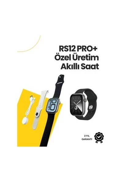 RS12 Pro+ 2025 Serisi Özel Üretim Full Ekranlı Akıllı Saat – Nabız ve Uyku Takibi, Bluetooth Arama, Garantili, Güçlü Batarya ürün görseli 1